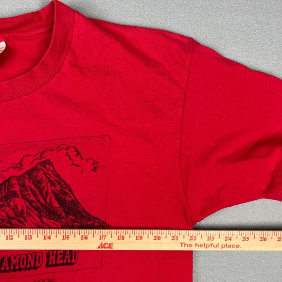 VTG I Climbed Diamond‎ Head T Shirt Fits Large Honolulu Hawaii 1996 Volcano USA - Picture 6 of 7